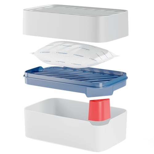 Absorbeur d'humidité Wessper avec indicateur de niveau, 500g, déshumidificateur, élimine l'humidité, les moisissures et 