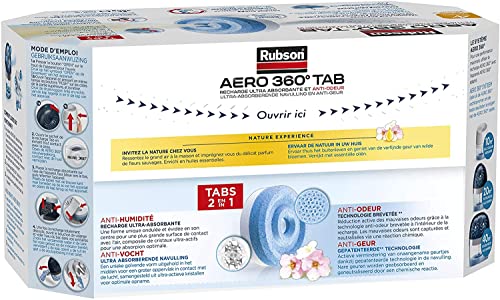 Recharges Rubson Déshumidificateur Aero 360° Fleurs Sauvages - Filtration complète - Convient pour les petites pièces - 
