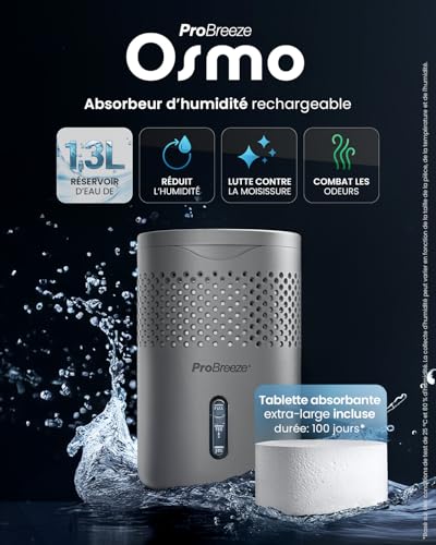 Osmo Pro Breeze Deshumidificateur d'Air Silence & Réutilisable Maison Chambre Voiture Salle de Bain