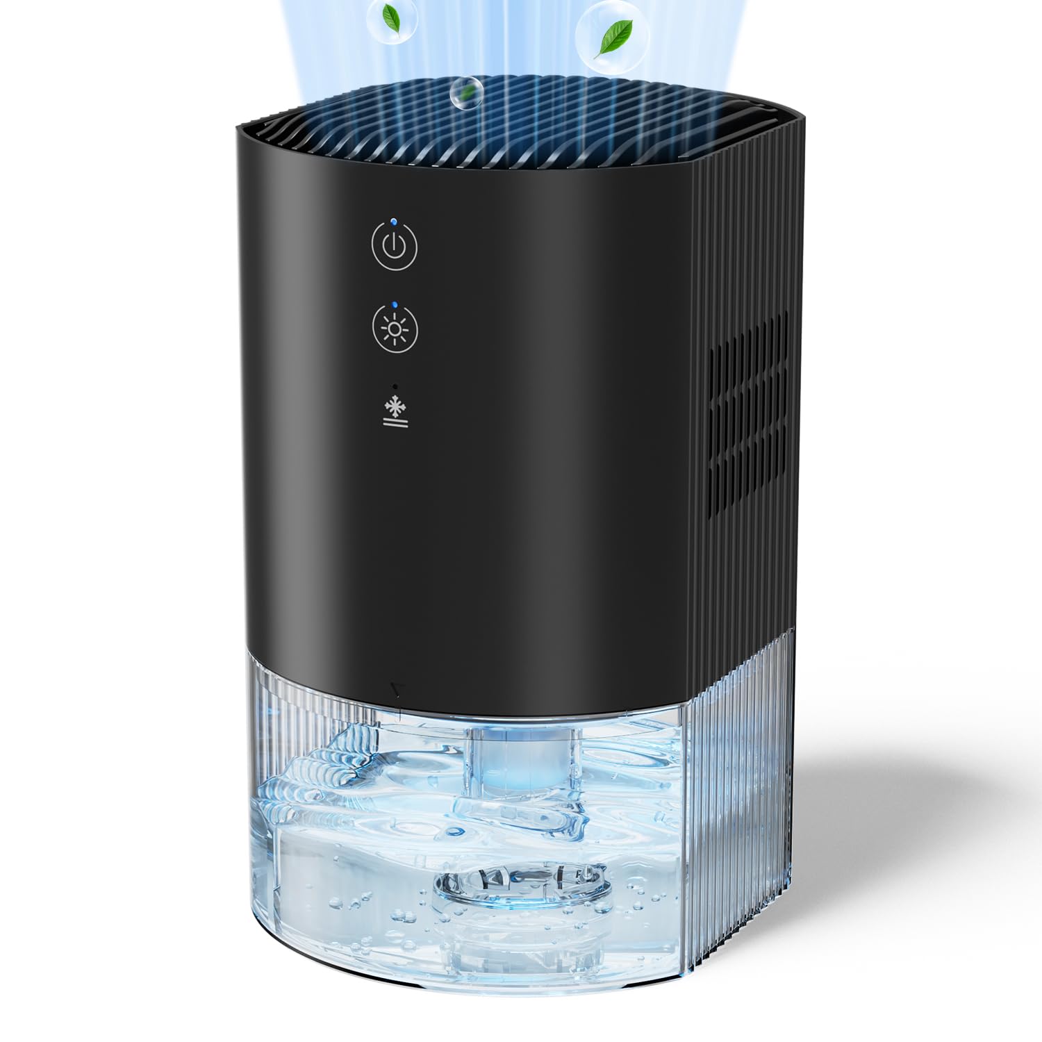 GOAMGE Déshumidificateur d'Air Portable 990ML pour la Maison, Dégivrage Automatique, Arrêt Automatique, 7 Couleurs LED, 